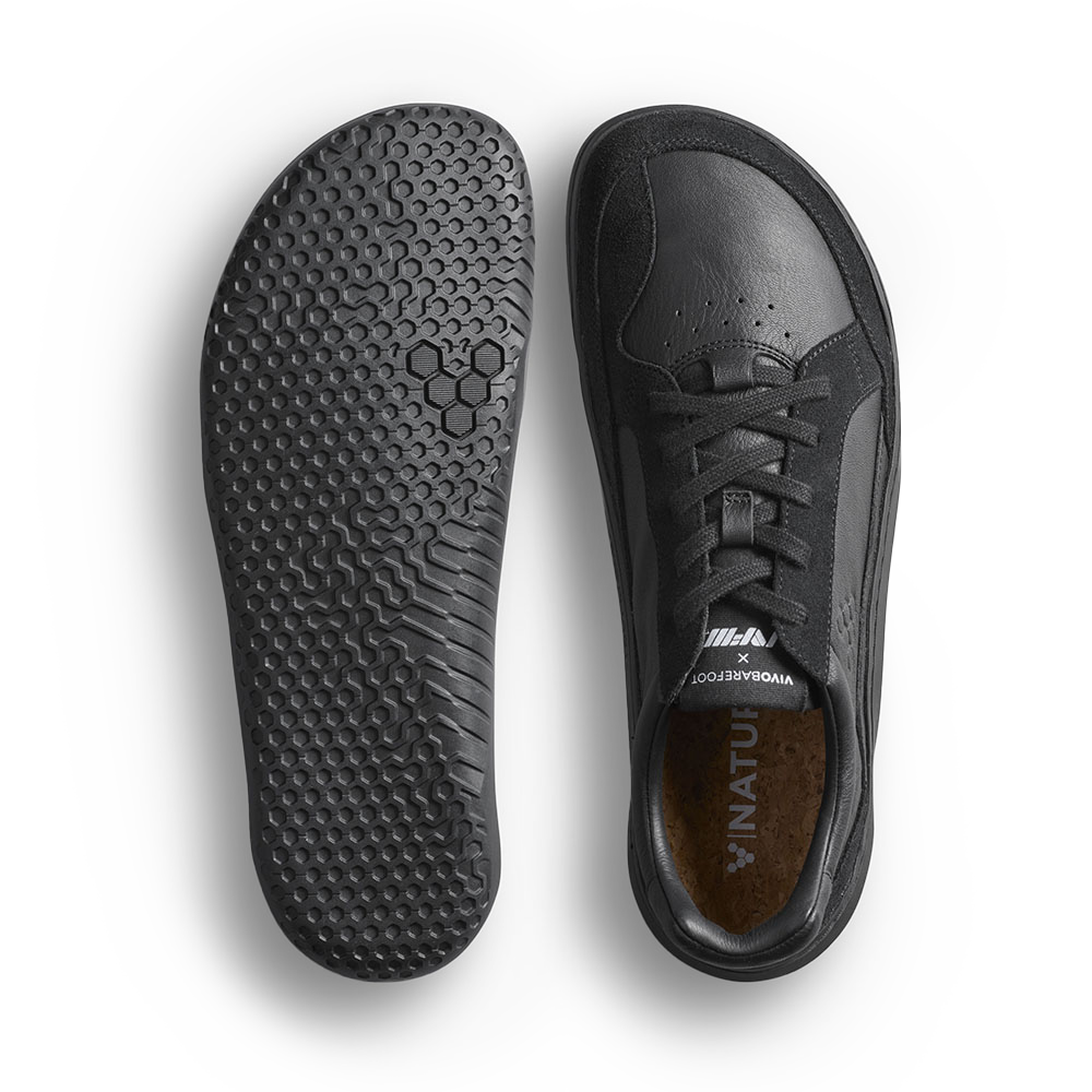 Gobi II Sneaker Premium Leather Mens Triple Obsidian