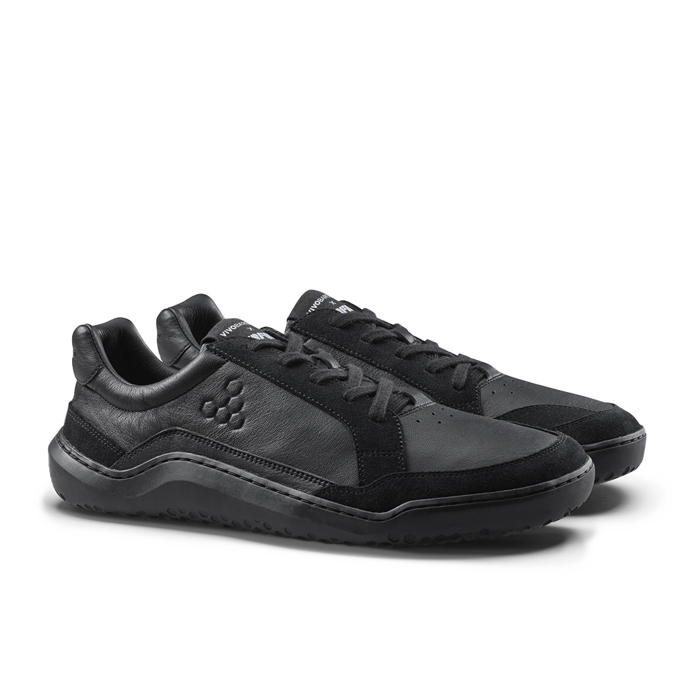 Gobi II Sneaker Premium Leather Mens Triple Obsidian